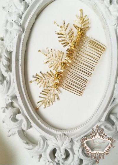 Дизайнерски гребен за коса в златно - Golden Age by Rosie